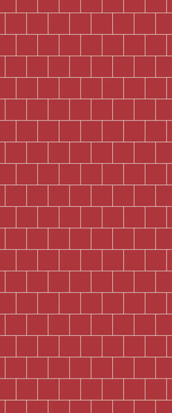 Red Large Square's Tile Acrylic Shower Wall Panel 2440mm x 1220mm ( 3mm Thick) - CladdTech