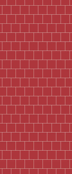 Red Large Square's Tile Acrylic Shower Wall Panel 2440mm x 1220mm ( 3mm Thick) - CladdTech