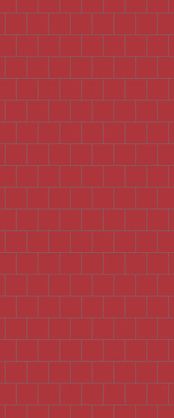 Red Large Square's Tile Acrylic Shower Wall Panel 2440mm x 1220mm ( 3mm Thick) - CladdTech