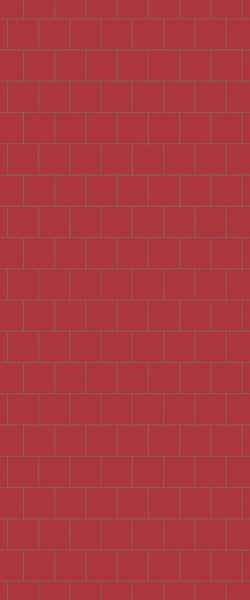 Red Large Square's Tile Acrylic Shower Wall Panel 2440mm x 1220mm ( 3mm Thick) - CladdTech