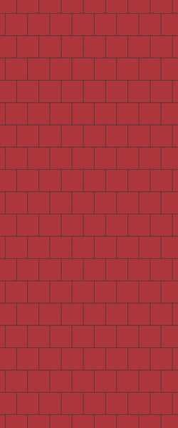 Red Large Square's Tile Acrylic Shower Wall Panel 2440mm x 1220mm ( 3mm Thick) - CladdTech