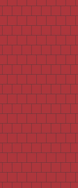 Red Large Square's Tile Acrylic Shower Wall Panel 2440mm x 1220mm ( 3mm Thick) - CladdTech