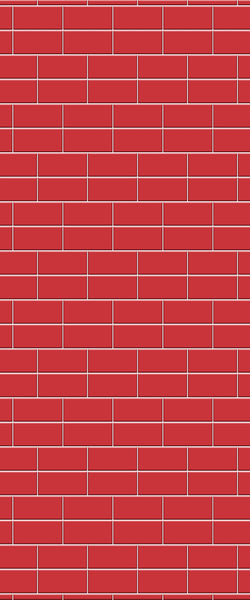 Red Brickbond Tile Acrylic Shower Wall Panel 2440mm x 1220mm ( 3mm Thick) - CladdTech