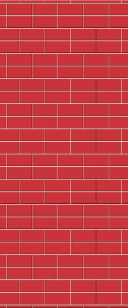 Red Brickbond Tile Acrylic Shower Wall Panel 2440mm x 1220mm ( 3mm Thick) - CladdTech