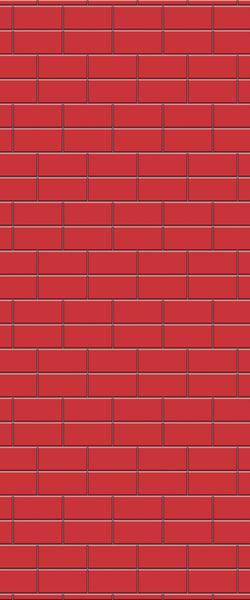 Red Brickbond Tile Acrylic Shower Wall Panel 2440mm x 1220mm ( 3mm Thick) - CladdTech