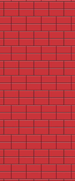 Red Brickbond Tile Acrylic Shower Wall Panel 2440mm x 1220mm ( 3mm Thick) - CladdTech