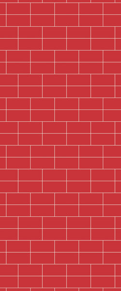Red Brickbond Tile Acrylic Shower Wall Panel 2440mm x 1220mm ( 3mm Thick) - CladdTech