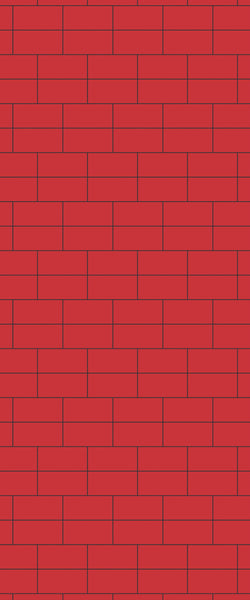 Red Brickbond Tile Acrylic Shower Wall Panel 2440mm x 1220mm ( 3mm Thick) - CladdTech