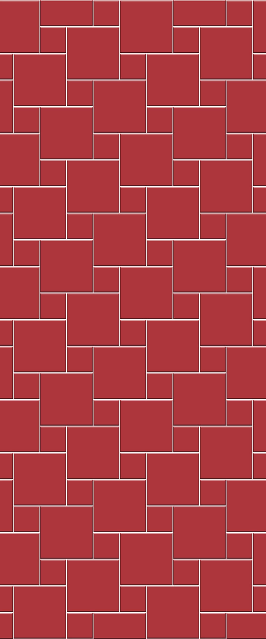 Red Pin Wheel Tile Acrylic Shower Wall Panel 2440mm x 1220mm ( 3mm Thick) - CladdTech