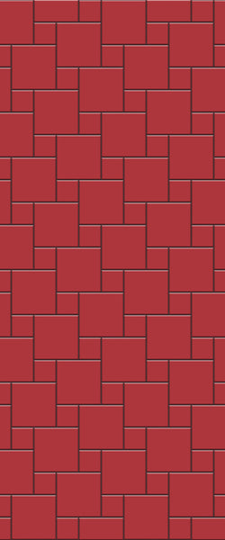 Red Pin Wheel Tile Acrylic Shower Wall Panel 2440mm x 1220mm ( 3mm Thick) - CladdTech