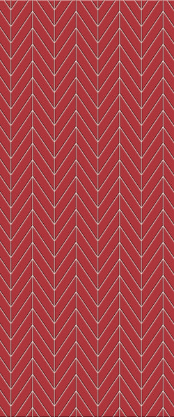 Red Chevron Tile Acrylic Shower Wall Panel 2440mm x 1220mm ( 3mm Thick) - CladdTech