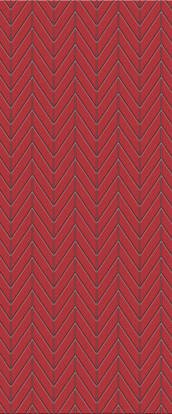 Red Chevron Tile Acrylic Shower Wall Panel 2440mm x 1220mm ( 3mm Thick) - CladdTech