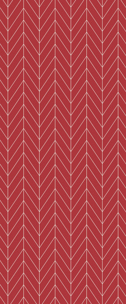 Red Chevron Tile Acrylic Shower Wall Panel 2440mm x 1220mm ( 3mm Thick) - CladdTech