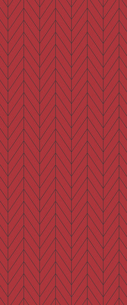 Red Chevron Tile Acrylic Shower Wall Panel 2440mm x 1220mm ( 3mm Thick) - CladdTech