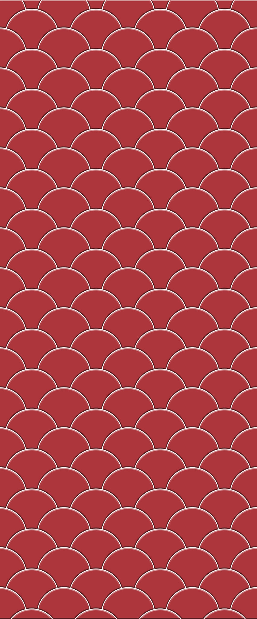 Red Fishscales Tile Acrylic Shower Panel 2440mm x 1220mm (3mm Thick) - CladdTech