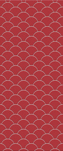 Red Fishscales Tile Acrylic Shower Panel 2440mm x 1220mm (3mm Thick) - CladdTech