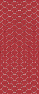 Red Fishscales Tile Acrylic Shower Panel 2440mm x 1220mm (3mm Thick) - CladdTech