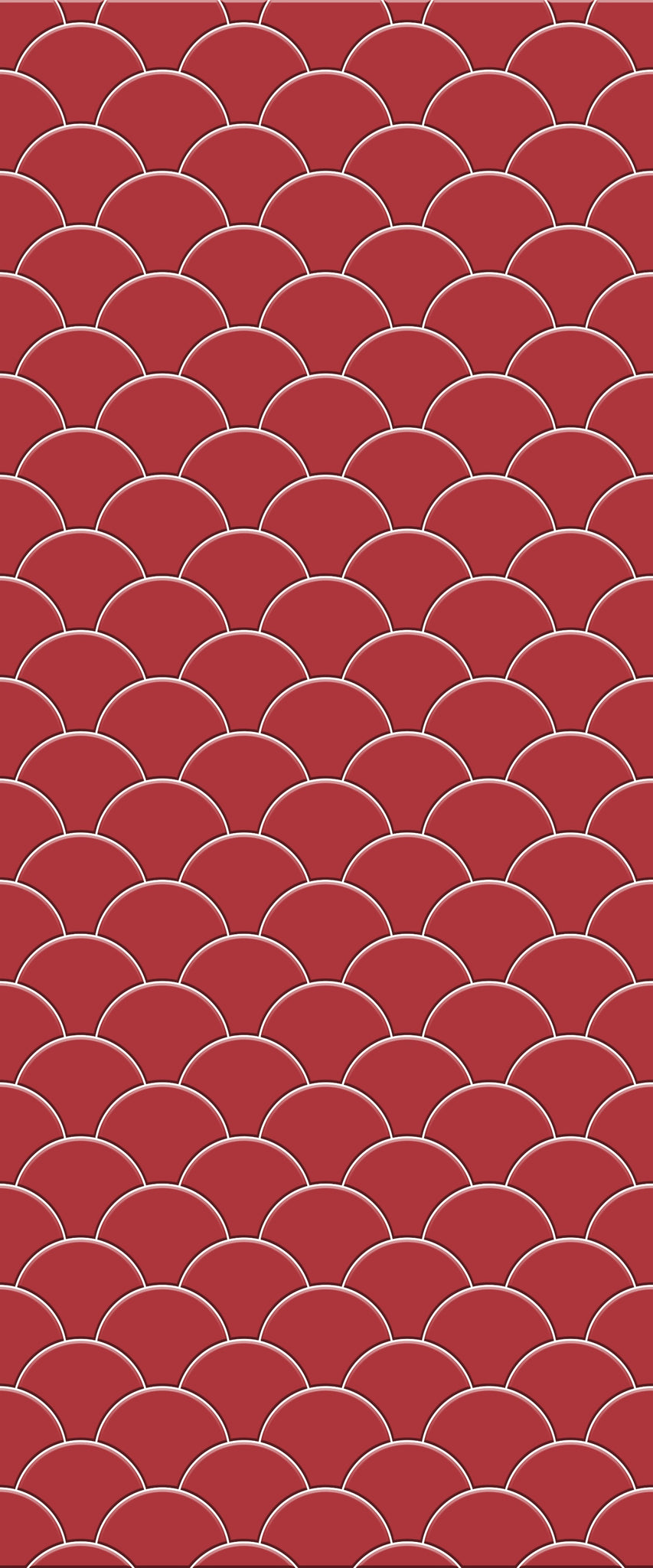 Red Fishscales Tile Acrylic Shower Panel 2440mm x 1220mm (3mm Thick) - CladdTech