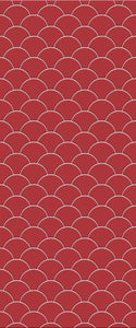 Red Fishscales Tile Acrylic Shower Panel 2440mm x 1220mm (3mm Thick) - CladdTech