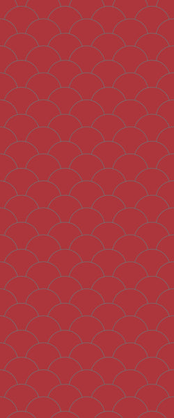 Red Fishscales Tile Acrylic Shower Panel 2440mm x 1220mm (3mm Thick) - CladdTech
