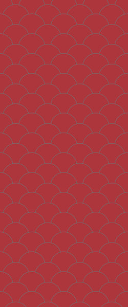 Red Fishscales Tile Acrylic Shower Panel 2440mm x 1220mm (3mm Thick) - CladdTech