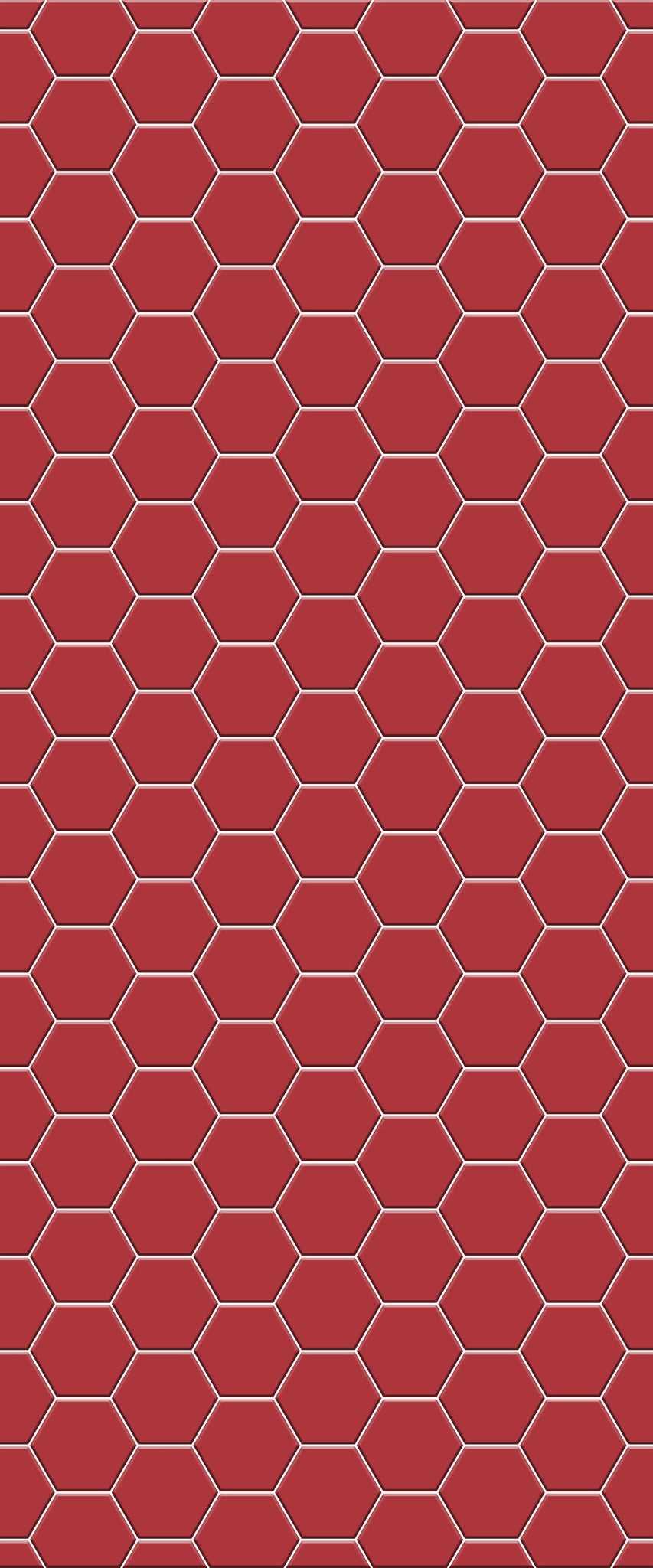 Red Hexagon Tile Acrylic Wall Panel 2440mm x 1220mm (3mm Thick) - CladdTech