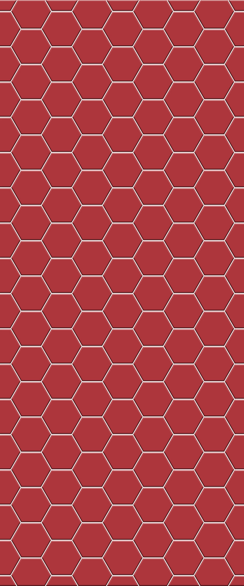 Red Hexagon Tile Acrylic Wall Panel 2440mm x 1220mm (3mm Thick) - CladdTech