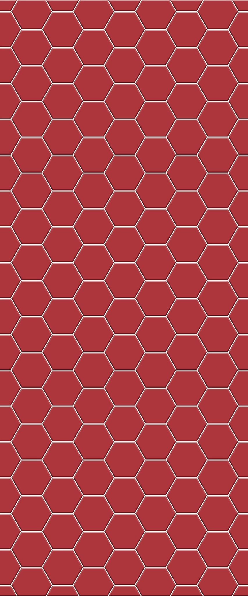 Red Hexagon Tile Acrylic Wall Panel 2440mm x 1220mm (3mm Thick) - CladdTech