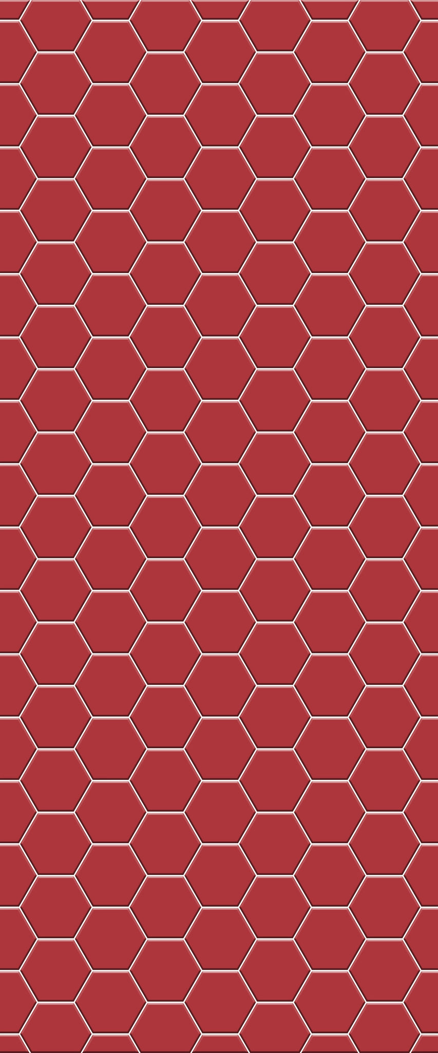 Red Hexagon Tile Acrylic Wall Panel 2440mm x 1220mm (3mm Thick) - CladdTech