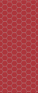 Red Hexagon Tile Acrylic Wall Panel 2440mm x 1220mm (3mm Thick) - CladdTech