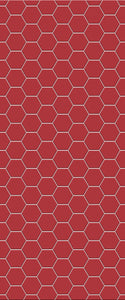 Red Hexagon Tile Acrylic Wall Panel 2440mm x 1220mm (3mm Thick) - CladdTech