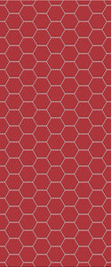Red Hexagon Tile Acrylic Wall Panel 2440mm x 1220mm (3mm Thick) - CladdTech