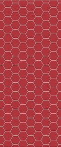 Red Hexagon Tile Acrylic Wall Panel 2440mm x 1220mm (3mm Thick) - CladdTech