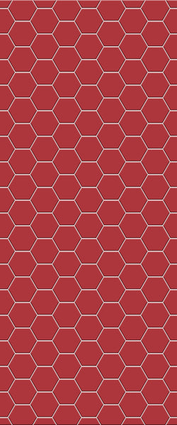 Red Hexagon Tile Acrylic Wall Panel 2440mm x 1220mm (3mm Thick) - CladdTech