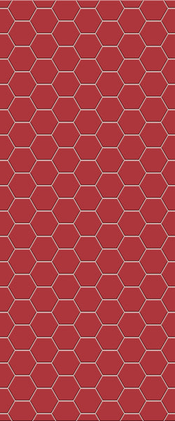 Red Hexagon Tile Acrylic Wall Panel 2440mm x 1220mm (3mm Thick) - CladdTech