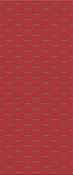 Red Hexagon Tile Acrylic Wall Panel 2440mm x 1220mm (3mm Thick) - CladdTech