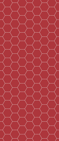 Red Hexagon Tile Acrylic Wall Panel 2440mm x 1220mm (3mm Thick) - CladdTech