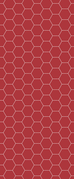 Red Hexagon Tile Acrylic Wall Panel 2440mm x 1220mm (3mm Thick) - CladdTech