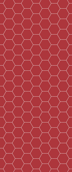 Red Hexagon Tile Acrylic Wall Panel 2440mm x 1220mm (3mm Thick) - CladdTech