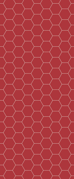 Red Hexagon Tile Acrylic Wall Panel 2440mm x 1220mm (3mm Thick) - CladdTech