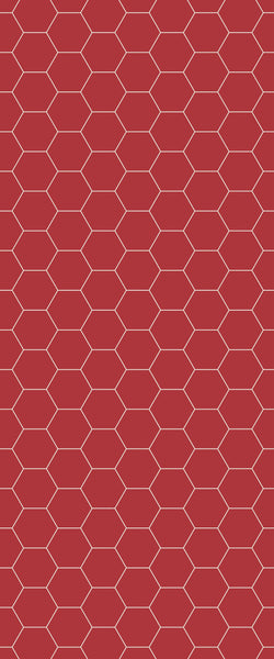 Red Hexagon Tile Acrylic Wall Panel 2440mm x 1220mm (3mm Thick) - CladdTech