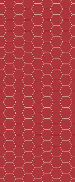 Red Hexagon Tile Acrylic Wall Panel 2440mm x 1220mm (3mm Thick) - CladdTech