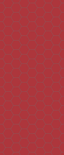 Red Hexagon Tile Acrylic Wall Panel 2440mm x 1220mm (3mm Thick) - CladdTech