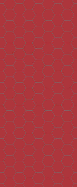 Red Hexagon Tile Acrylic Wall Panel 2440mm x 1220mm (3mm Thick) - CladdTech