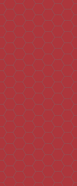 Red Hexagon Tile Acrylic Wall Panel 2440mm x 1220mm (3mm Thick) - CladdTech