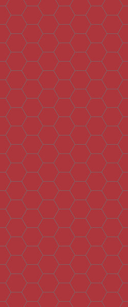 Red Hexagon Tile Acrylic Wall Panel 2440mm x 1220mm (3mm Thick) - CladdTech