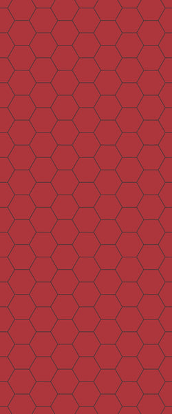 Red Hexagon Tile Acrylic Wall Panel 2440mm x 1220mm (3mm Thick) - CladdTech