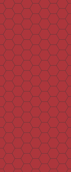 Red Hexagon Tile Acrylic Wall Panel 2440mm x 1220mm (3mm Thick) - CladdTech