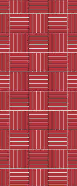 Red Mosaic Tile Acrylic Shower Wall Panel 2440mm x 1220mm ( 3mm Thick) - CladdTech