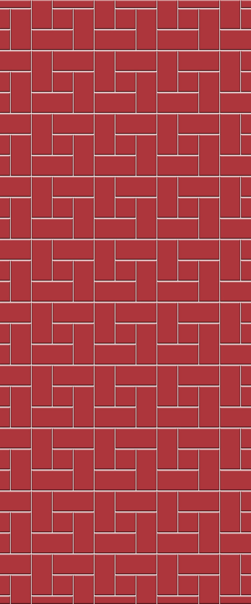 Red Windmill Tile Acrylic Shower Panel 2440mm x 1220mm ( 3mm Thick) - CladdTech